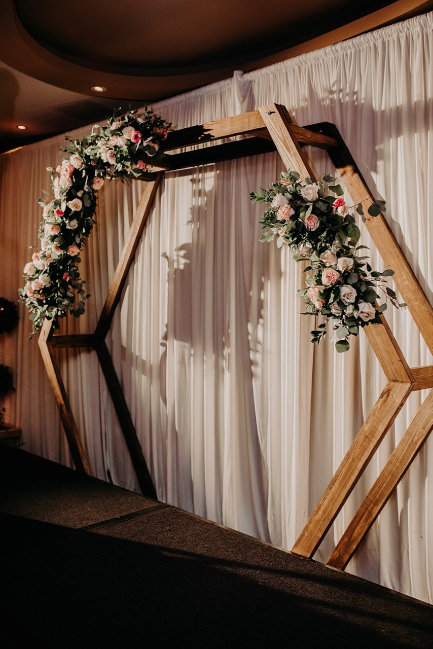 A Beautiful Wedding Arch for a Beautiful Movietowne Banquet & Conference Centre Wedding, photo 5