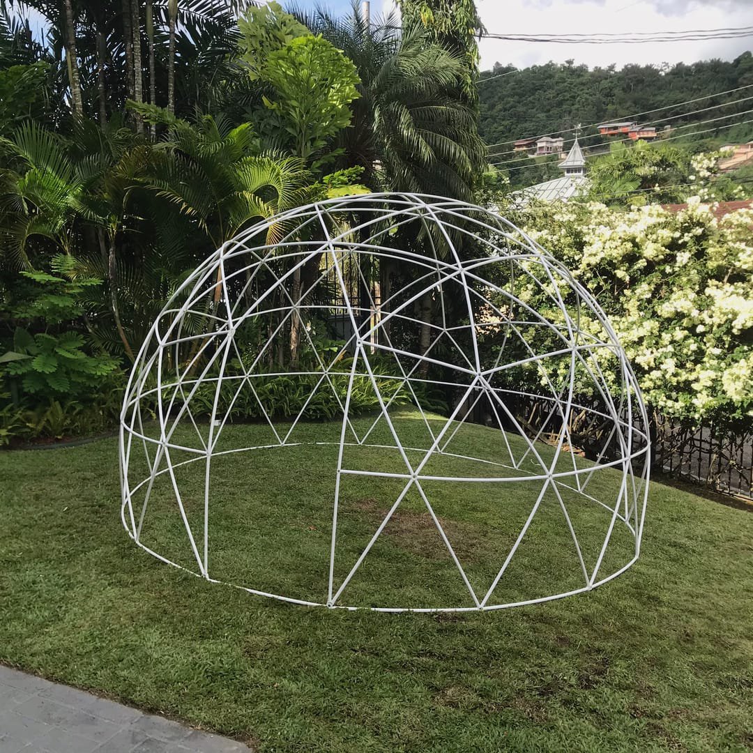 Geodesic Dome: An alternative to a traditional tent or canopy, this uncovered PVC dome works as a pop-up bar, branded zone, product display or booth.