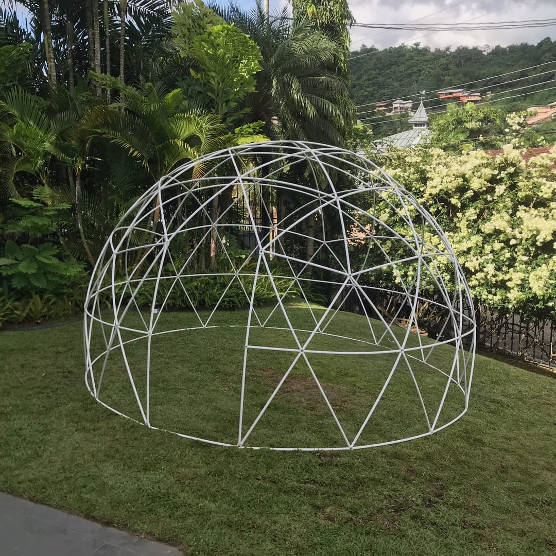 Geodesic Dome: An alternative to a traditional tent or canopy, this uncovered PVC dome works as a pop-up bar, branded zone, product display or booth.